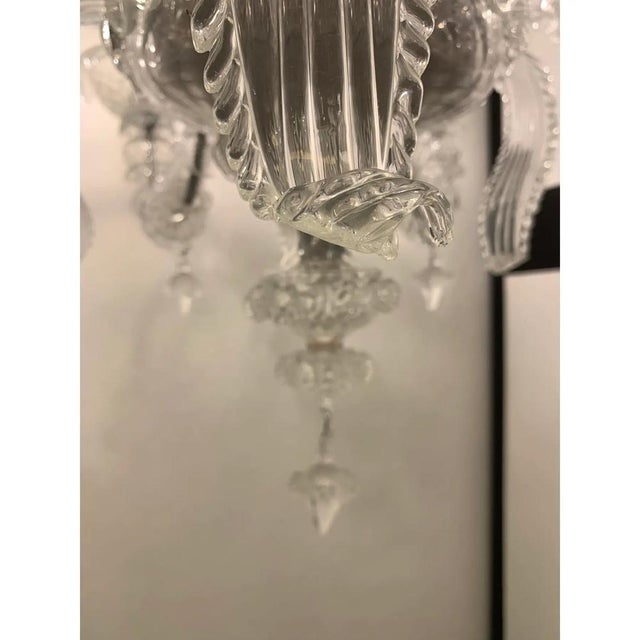 Murano-Style Chandelier in Transparent Glass by Simoeng For Sale - Image 4 of 12