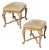 Pair Louis XV Style Ottomans, Natural Suede Upholstery For Sale