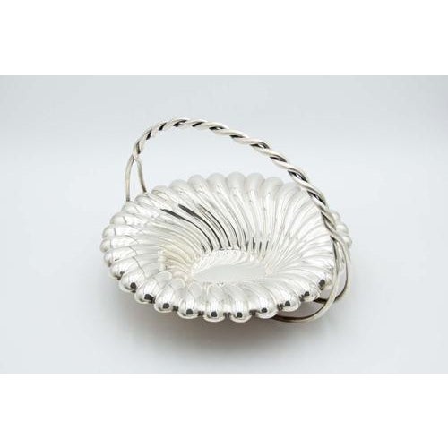 Silver Fruit Bowl with Spiral Segments For Sale - Image 4 of 4