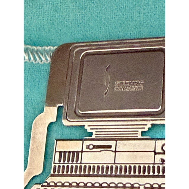 Retro 1990's Tiffany & Co. Sterling Desktop Computer Paperclip Style Bookmark With Bag For Sale - Image 10 of 16