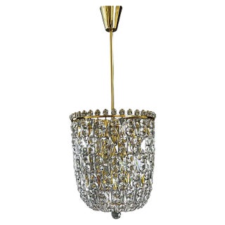 Big Crystal Chandelier from Bakalowits & Söhne, Vienna, 1950s For Sale