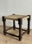 This English rush-seated stool features a tightly woven square seat in natural fiber over a sturdy oak frame. The turned...
