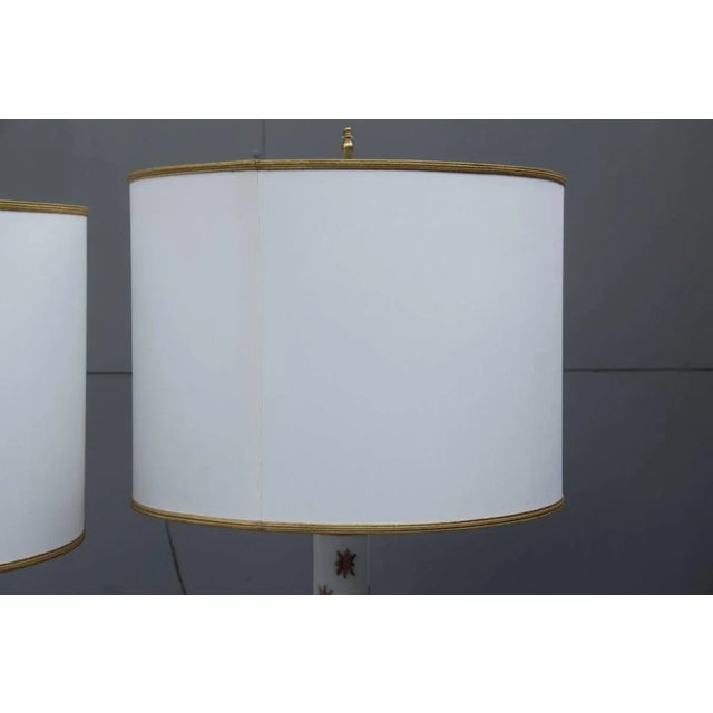 Mid-Century Modern Opaline Glass Table Lamp, 1960s, Set of 2 For Sale - Image 3 of 11