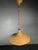 Khaki Mid-Century Modern Italian Witch Hat Pencil Reed Rattan Bamboo and Brass Pendant Lamp, 1970s For Sale - Image 8 of 12