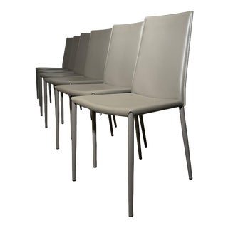 Aida CS1484 Dining Chairs in Leather from Calligaris, Italy, Set of 4 For Sale