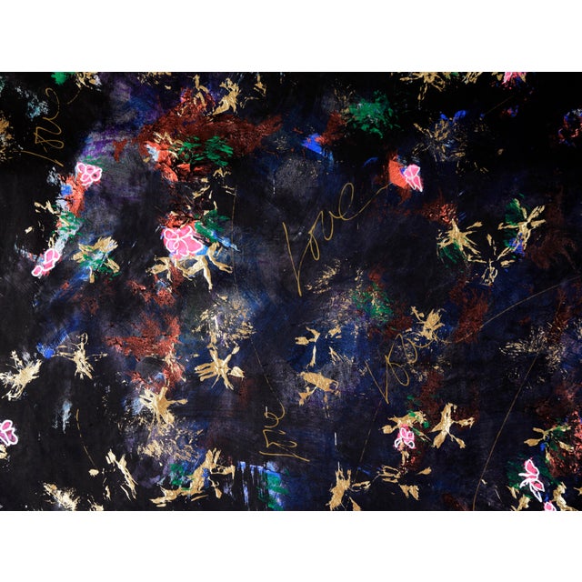 Love in Black and Gold - Original Painting With Quartz by Judith W Winslow For Sale - Image 4 of 9