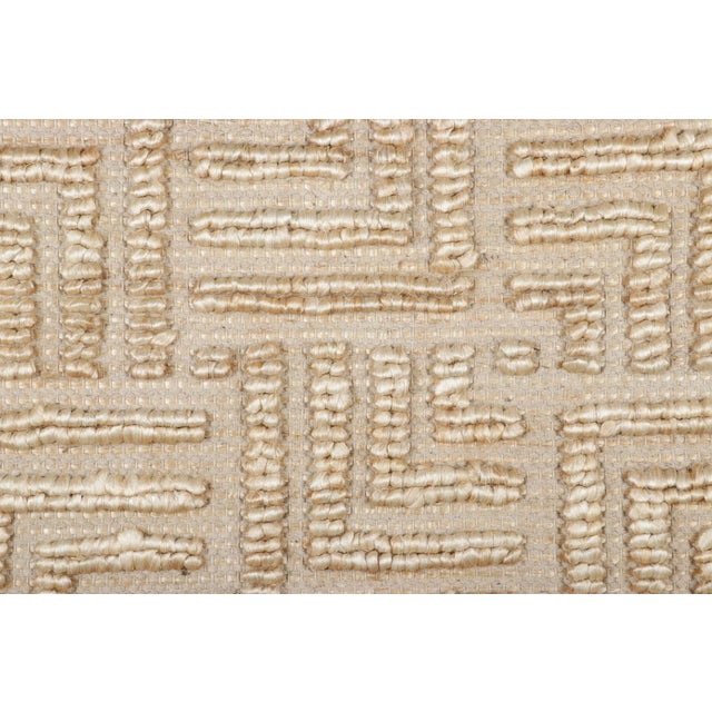 Contemporary Rug & Kilim’s Contemporary Textural Rug With Geometric Designs in Beige For Sale - Image 3 of 7