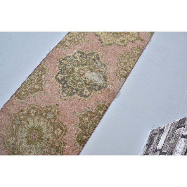 Turkish Vintage Antique Hallway Runner Rug For Sale - Image 3 of 10