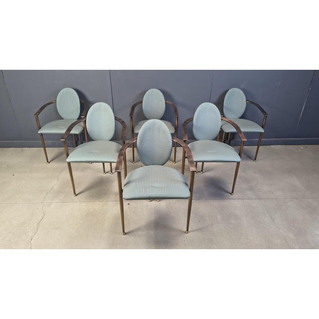 Postmodern Dining Chairs from Belgochrom, 1980s, Set of 6 For Sale - Image 12 of 13