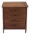 Walnut Four-Drawer Bachelor Chest For Sale