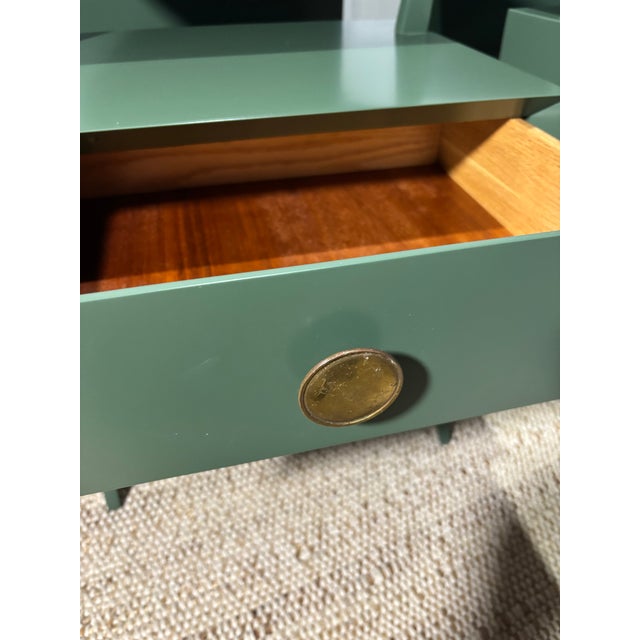 1960s Pair of MCM Two Tiered Side Table With Drawer For Sale - Image 15 of 15