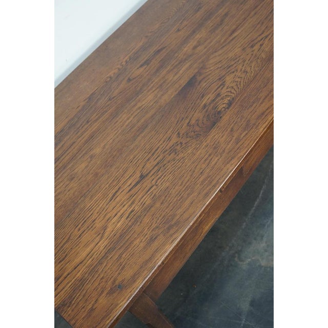 Brown Art Deco French Oak Farmhouse Dining Table, 1920s For Sale - Image 8 of 16