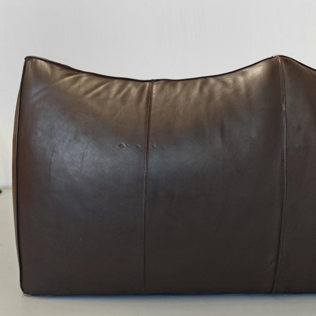 Le Bambole 3-Seater Sofa in Dark Brown Leather by Mario Bellini for B&B Italia, 1970s For Sale - Image 11 of 18