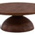 Contemporary Walnut Modern Pedestal Round Coffee Table For Sale - Image 3 of 3