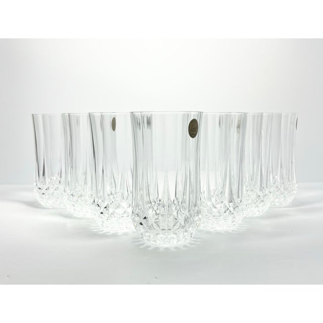 Cristal d’Arques Longchamp 7 Crystal Highball Tumbler Glasses 5 1/4” 12oz w/Box Excellent condition. No chips, cracks, or...
