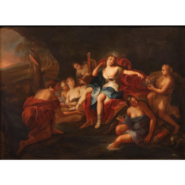 Antoine Coypel, Diana with Her Nymphs, 1720, Oil on Canvas For Sale - Image 13 of 15