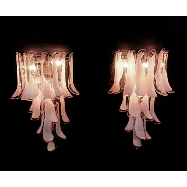 Mid-Century Italian Pink Wall Sconces, 1990s, Set of 4 For Sale - Image 10 of 17