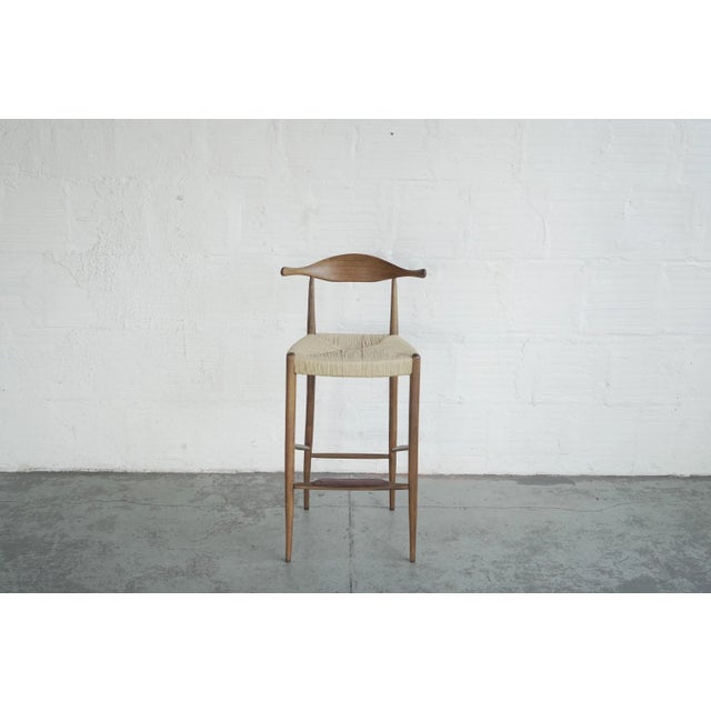 Textile 1960s Cow Horn Barstool For Sale - Image 7 of 7