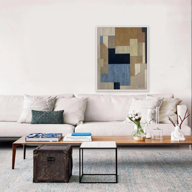 Contemporary Abstract Geometric Oil Painting by Stephen Cimini For Sale - Image 10 of 10