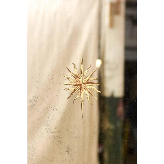 Mid 20th Century Vintage Mid Century Sunburst Églomisé Central Motif Wall Mirrors - a Pair For Sale - Image 5 of 12