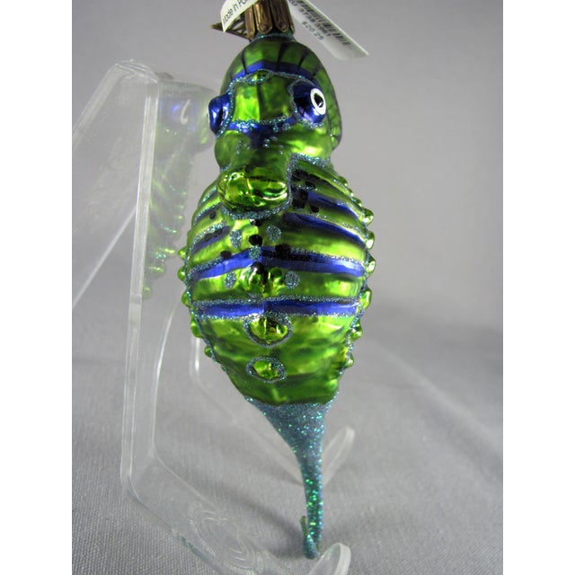 2002 Neiman Marcus Blown Glass Seahorse Christmas Ornament For Sale - Image 6 of 8