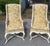 Vintage matched pair of Sam Moore wingback armchairs in a French Provincial style. These substantial high-back chairs...