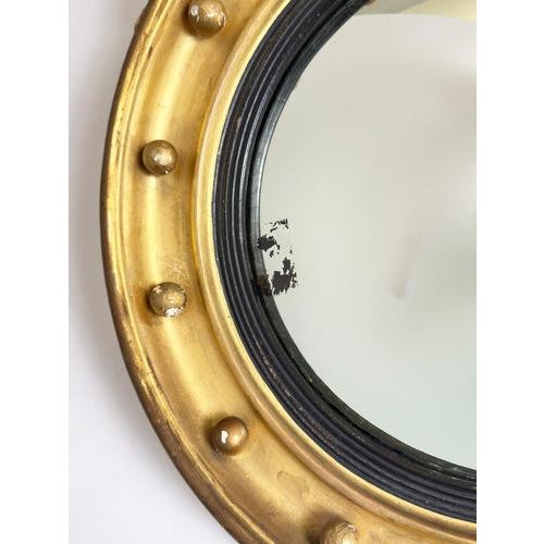 Antique English Convex Mirror, 1800s For Sale - Image 6 of 12