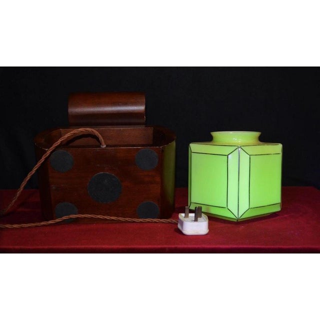 Mid-Century Modern Danish Wood and Glass Table Lamp, 1960s For Sale - Image 11 of 18