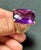 Huge 40Ct Checker Board Cushion Cut Natural Amethyst Cocktail Ring 14KYG, 15.8gm For Sale In New York - Image 6 of 18