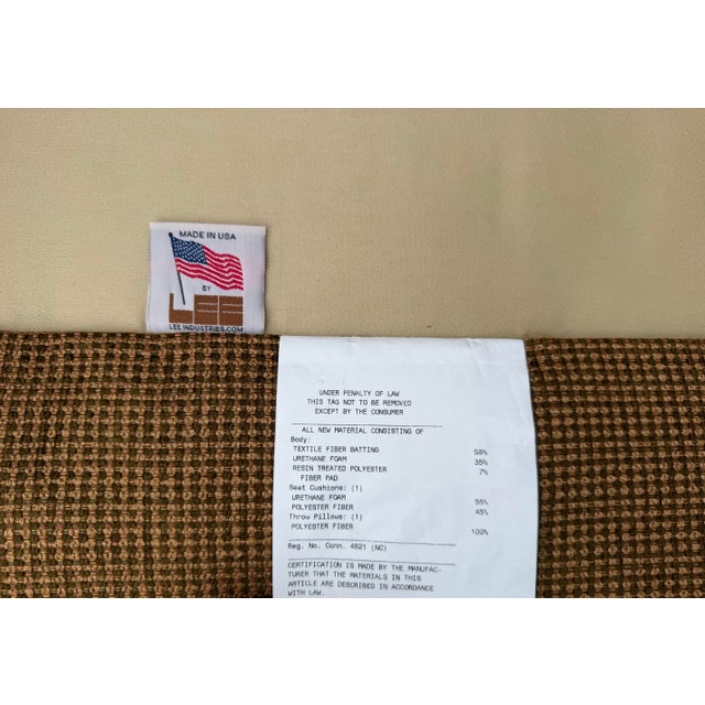 Lee Industries English Roll Arm Skirted Lounge Chairs, Pair For Sale - Image 12 of 12