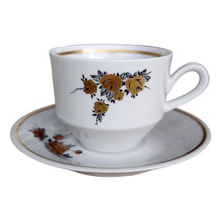 Vintage Mocha Cup Set by Graf by Henneberg Ilmenau, 1960s, Set of 8 For Sale