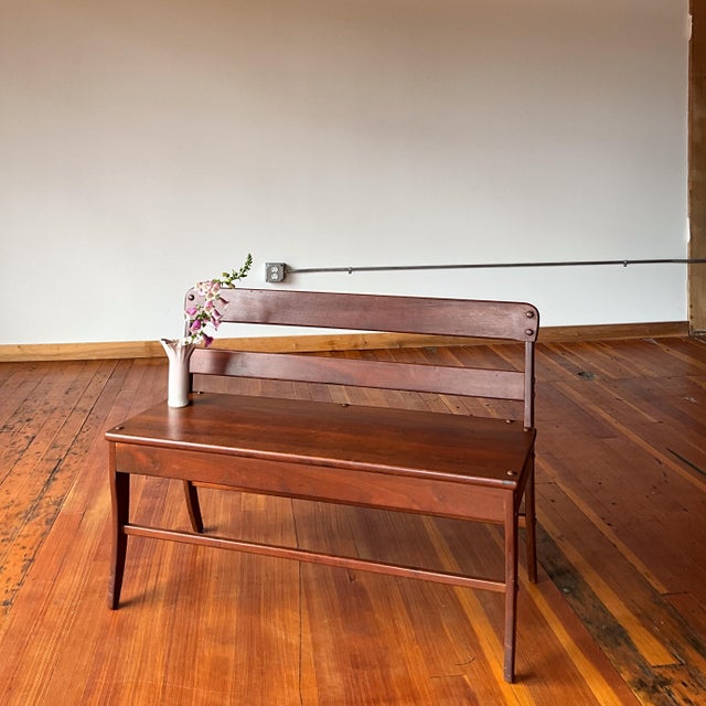 Brown 19th Century Rustic Farmhouse Bench For Sale - Image 8 of 14