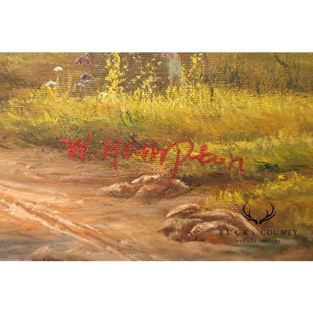 W. Hampton Landscape Painting, Lakeshore For Sale - Image 4 of 18