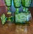1960s Mid-Century Modern Avocado Green Diamond Point Goblets – Elegant Set of 6 For Sale - Image 12 of 14