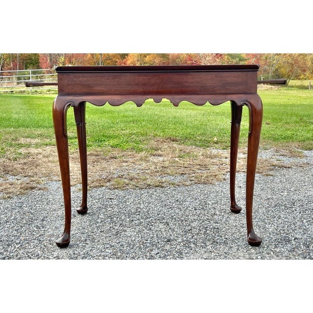 Queen Anne Kittinger Colonial Williamsburg Mahogany Tea Table For Sale - Image 3 of 10