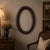 English 1930 Oval Wood Picture Frame Surround 24" Faux Tortoise Shell, Old World Portrait Display For Sale - Image 3 of 13