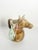 Beautiful 20th-century French majolica pitcher, distinguished by its charming sculptural horse-head spout, elegant curved...