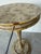 Wood Vintage Hollywood Regency Distressed Painted Round Pedestal Side Table For Sale - Image 7 of 12