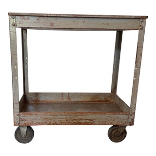 1950s Industrial Style Bar Cart For Sale