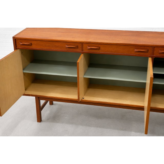 Brown Teak Mid Century Modern Credenza by Ulferts, Made in Sweden, C. 1960's For Sale - Image 8 of 17