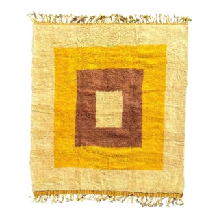 Luxury Moroccan Mrirt Wool Rug 200x250 Cm- Modern Hand Made Berber Carpet - Interior Living Wool Rug - Berber Moroccan Carpet For Sale