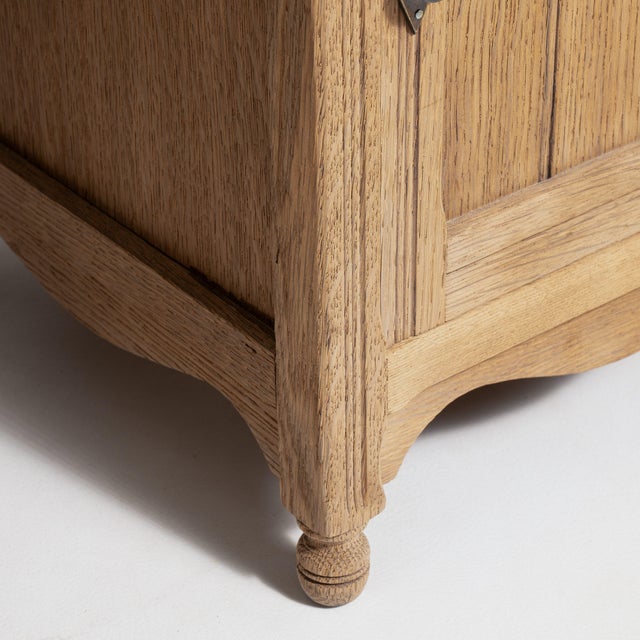 Pair of Eclectic Oak Side Tables with Marble Tops, Antique, France, Circa 1900 For Sale - Image 12 of 15