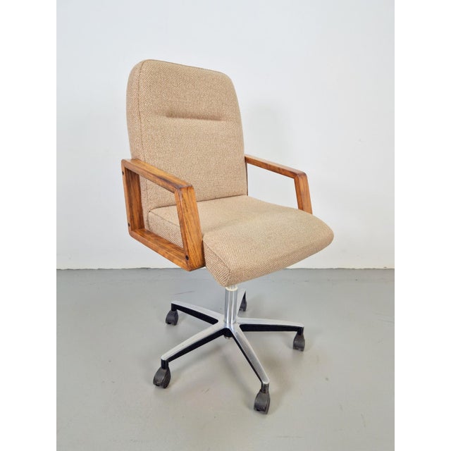Metal Vintage Teak Office Chair by Ring, Norway,1970s For Sale - Image 7 of 7