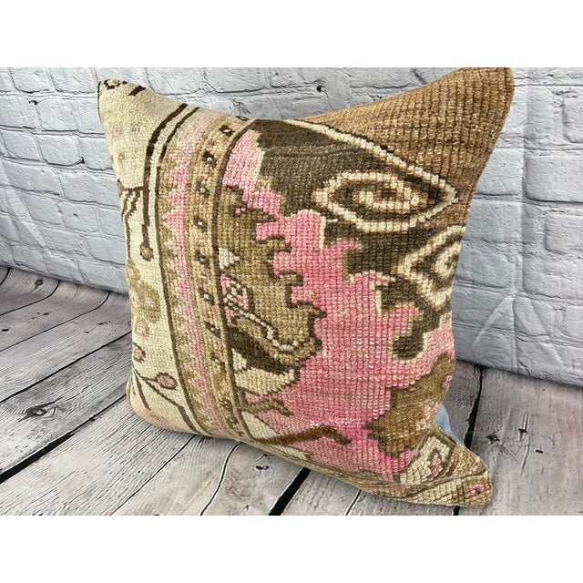 Vintage Pillow Case Turkish Rug Pillow Decorative Rug Pillow Dry cleaning only. PILLOW INSERT IS NOT INCLUDED