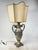 Metal Antique Brass Table Lamp with Silk Shade, 1890s For Sale - Image 7 of 18