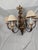 Vintage Italianate Polychrome Carved Wood Fruit & Iron 6-Light Chandelier For Sale - Image 9 of 15