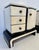 1940s Art Deco Parchment and Black Lacquered Nightstands by Osvaldo Borsani, Italy, 1940s, Set of 2 For Sale - Image 5 of 7
