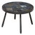 French Brutalist Round Side Table in Wrought Iron and Slate, 1970s For Sale