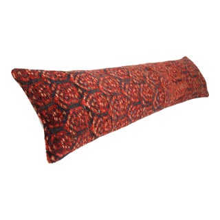 Antique Organic Handmade Rug Pillow Cover -14'' X 47'' For Sale