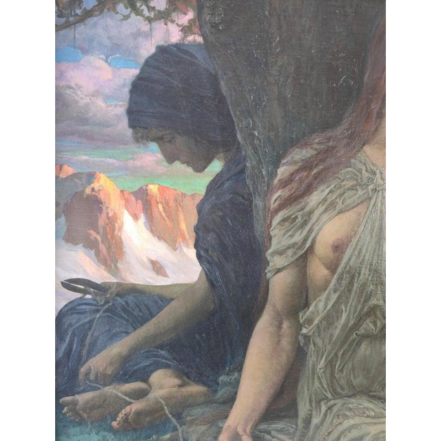 Martin Wiegand, The Three Fates, Oil on Canvas, Framed For Sale - Image 4 of 8